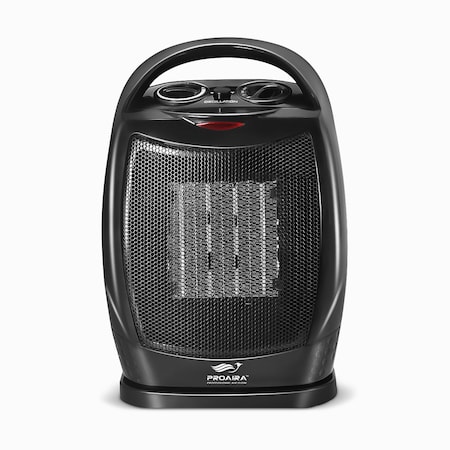 Proaira Oscillating Ceramic Heater, 1500W  - Happy Face HTR40